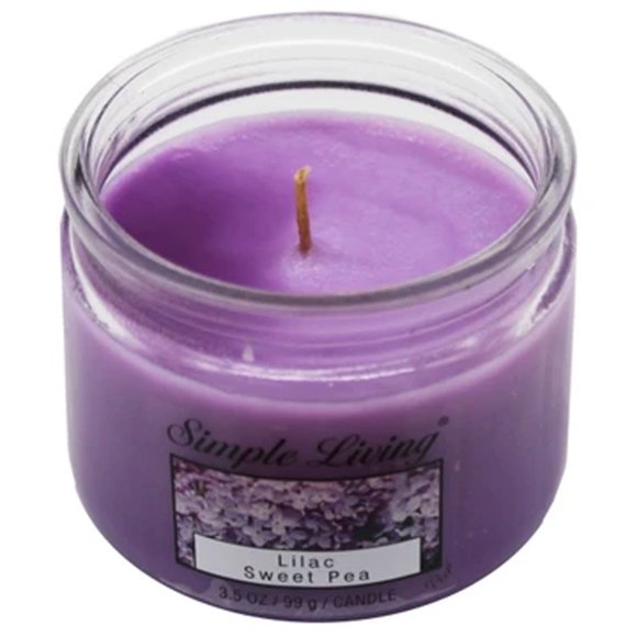Lilac Sweet Pea Simple Living 3.5OZ Scented Candle - Picture 3 of 5